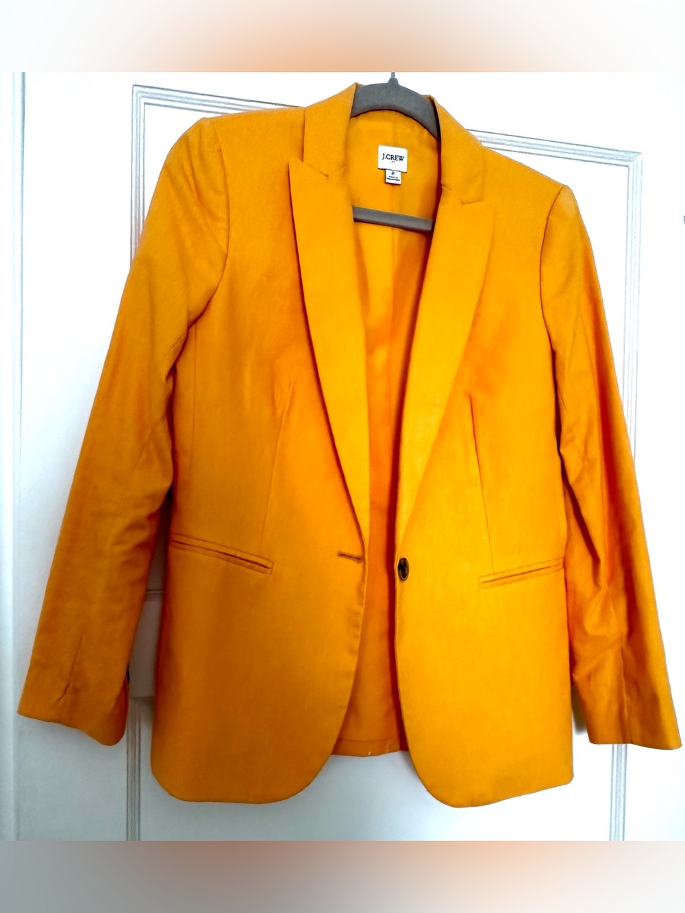 J. Crew Women's Marigold/Pastel Orange Single-Button Blazer